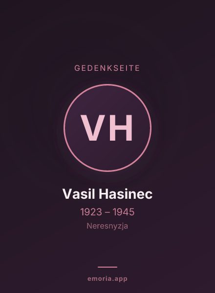 Gedenkportrait von Vasil Hasinec