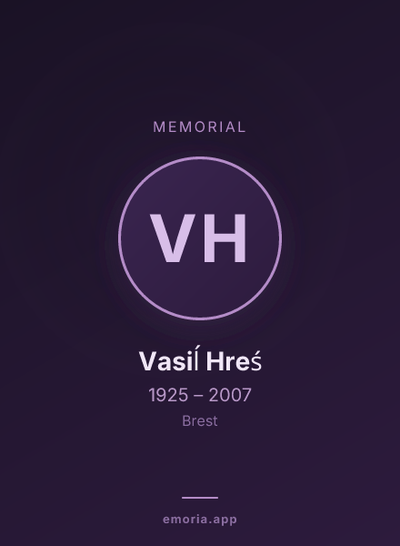 Memorial portrait of Vasiĺ Hreś