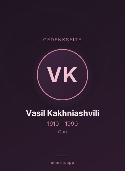 Gedenkportrait von Vasil Kakhniashvili