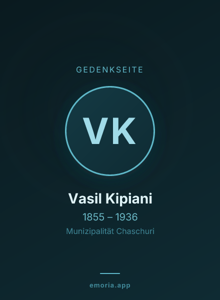 Gedenkportrait von Vasil Kipiani