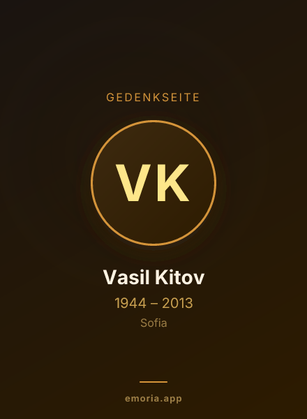Gedenkportrait von Vasil Kitov