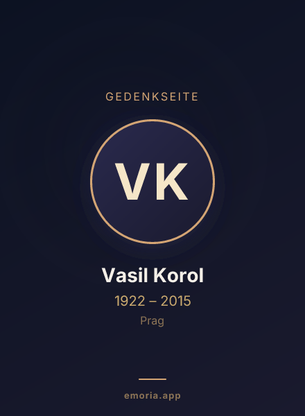 Gedenkportrait von Vasil Korol