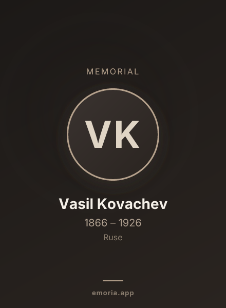 Memorial portrait of Vasil Kovachev
