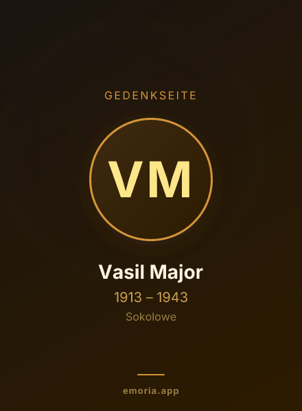 Gedenkportrait von Vasil Major