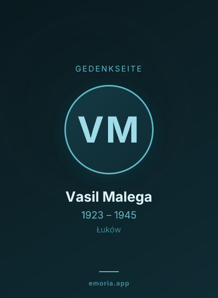 Gedenkportrait von Vasil Malega