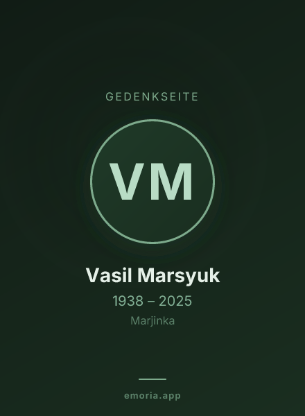 Gedenkportrait von Vasil Marsyuk