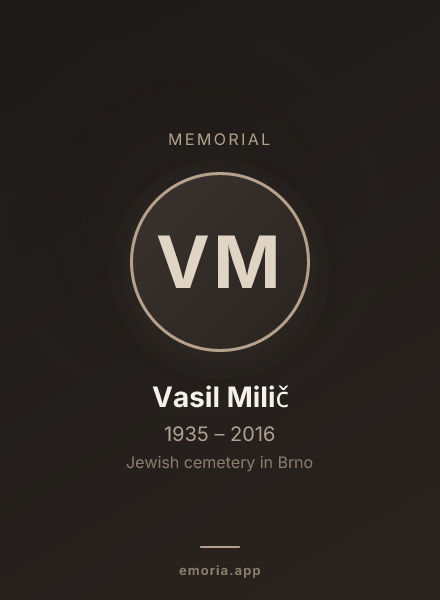 Memorial portrait of Vasil Milič