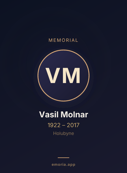 Memorial portrait of Vasil Molnar