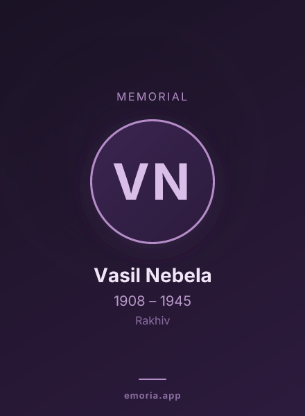 Memorial portrait of Vasil Nebela