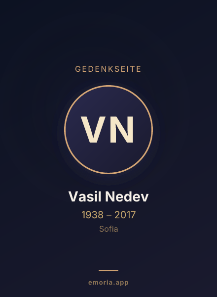 Gedenkportrait von Vasil Nedev