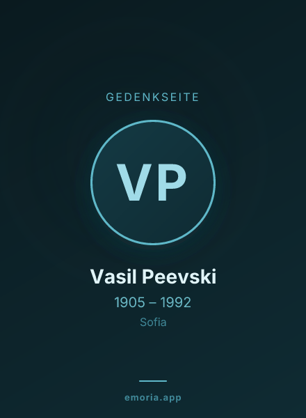 Gedenkportrait von Vasil Peevski