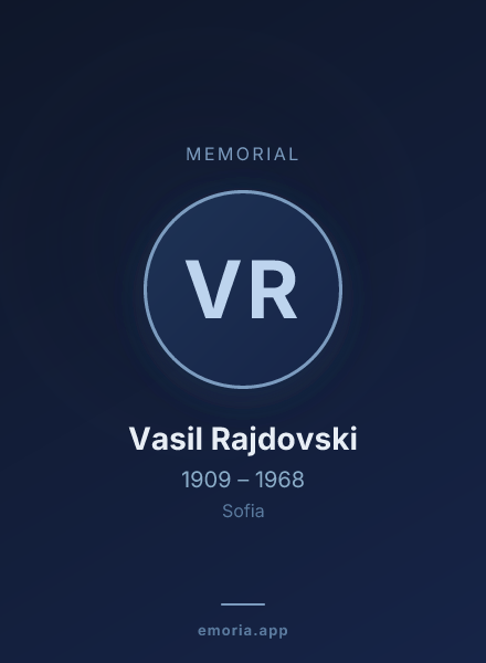 Memorial portrait of Vasil Rajdovski