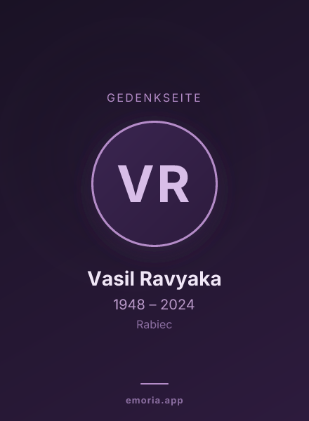 Gedenkportrait von Vasil Ravyaka