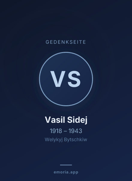 Gedenkportrait von Vasil Sidej
