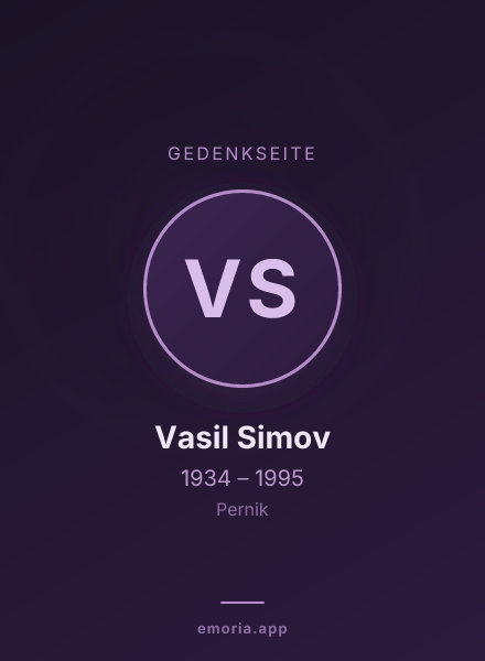 Gedenkportrait von Vasil Simov