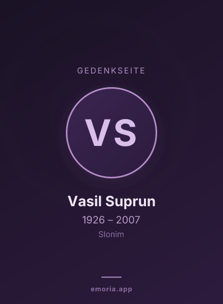 Gedenkportrait von Vasil Suprun