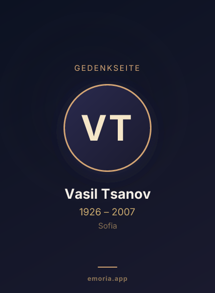 Gedenkportrait von Vasil Tsanov