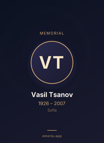 Memorial portrait of Vasil Tsanov