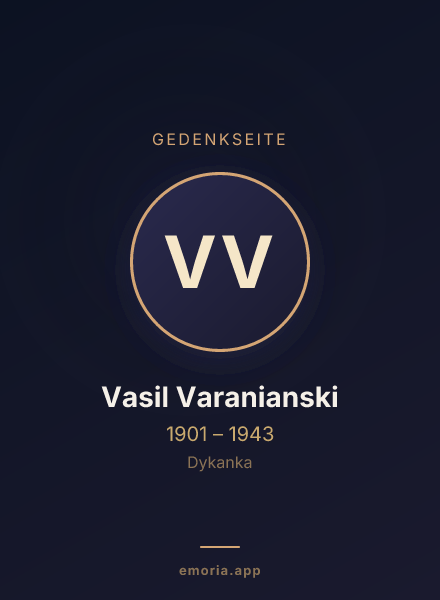Gedenkportrait von Vasil Varanianski