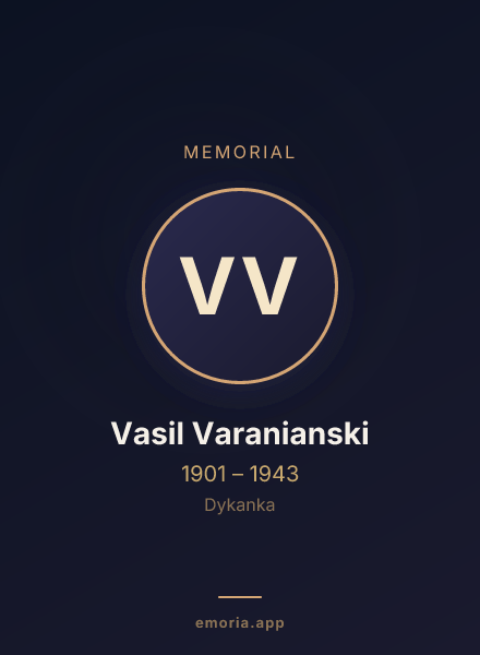 Memorial portrait of Vasil Varanianski