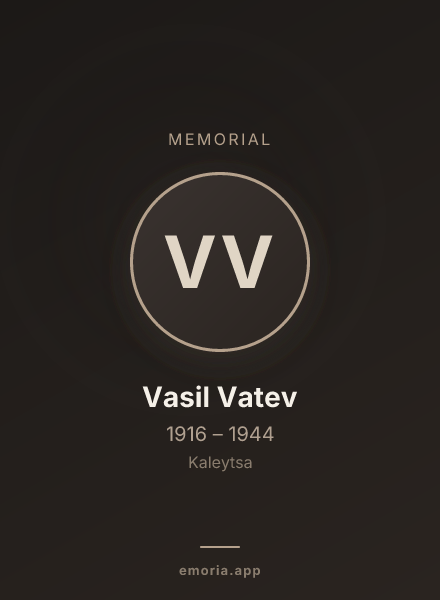 Memorial portrait of Vasil Vatev