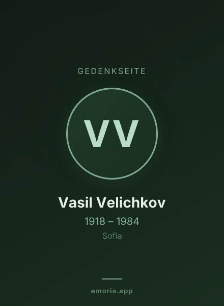 Gedenkportrait von Vasil Velichkov