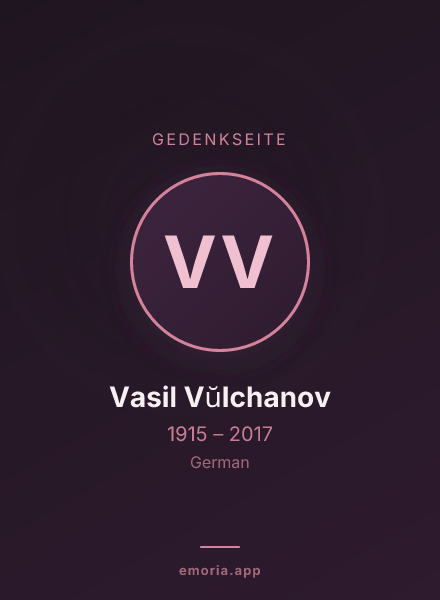 Gedenkportrait von Vasil Vŭlchanov