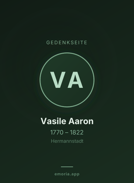 Gedenkportrait von Vasile Aaron
