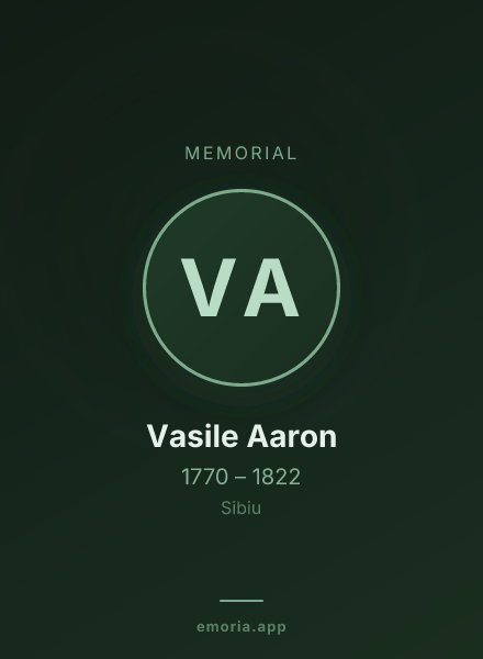Memorial portrait of Vasile Aaron