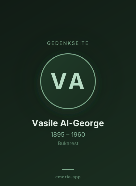 Gedenkportrait von Vasile Al-George
