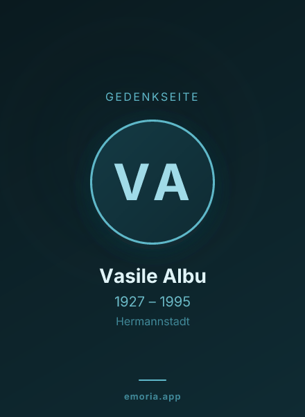 Gedenkportrait von Vasile Albu
