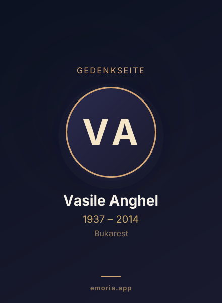 Gedenkportrait von Vasile Anghel