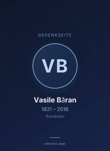Gedenkportrait von Vasile Băran