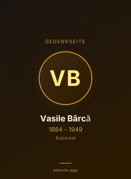 Gedenkportrait von Vasile Bârcă
