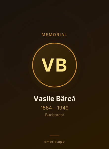 Memorial portrait of Vasile Bârcă
