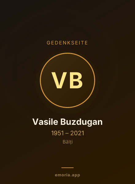 Gedenkportrait von Vasile Buzdugan