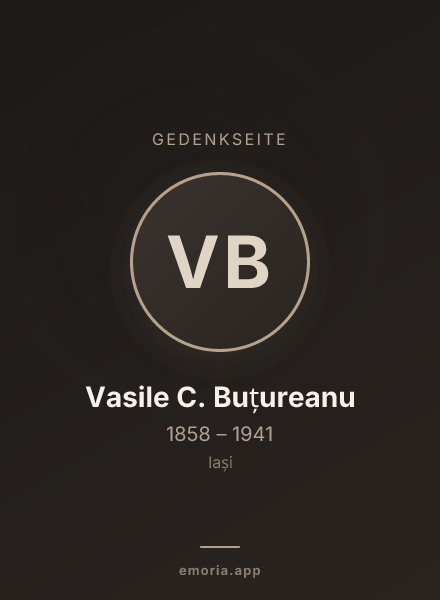 Gedenkportrait von Vasile C. Buțureanu