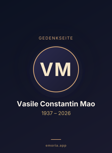 Gedenkportrait von Vasile Constantin Mao