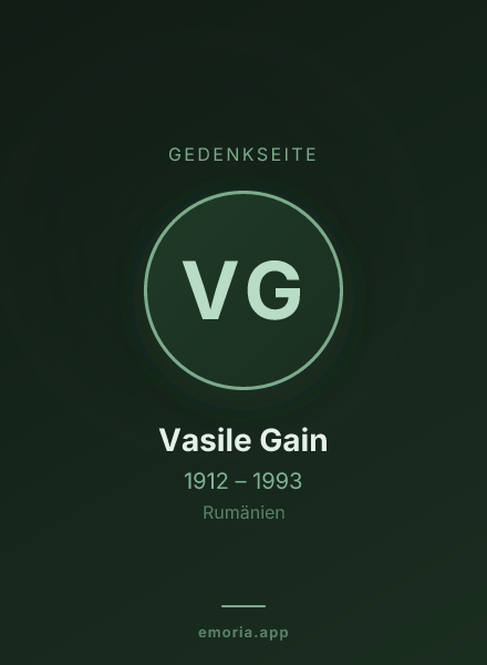 Gedenkportrait von Vasile Gain