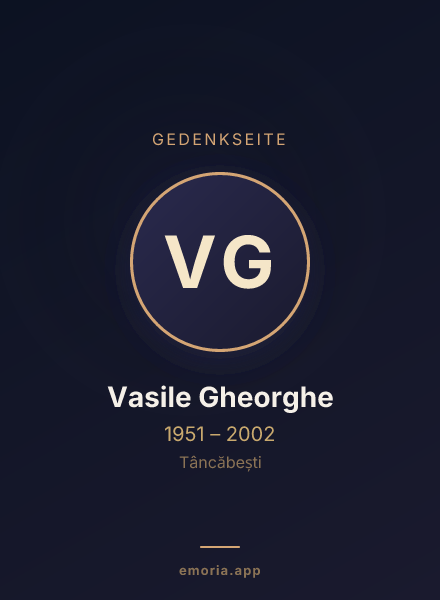 Gedenkportrait von Vasile Gheorghe
