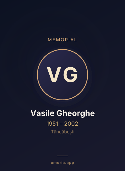 Memorial portrait of Vasile Gheorghe