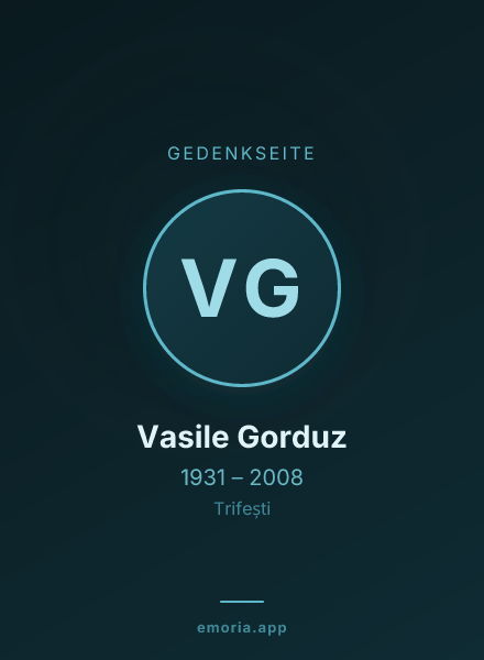 Gedenkportrait von Vasile Gorduz