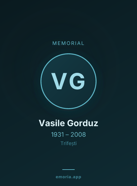 Memorial portrait of Vasile Gorduz