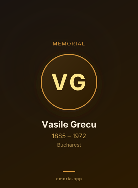 Memorial portrait of Vasile Grecu