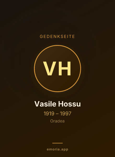 Gedenkportrait von Vasile Hossu