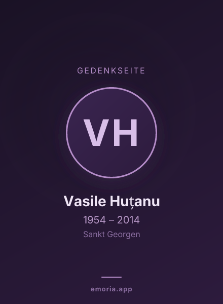 Gedenkportrait von Vasile Huțanu
