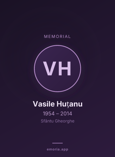 Memorial portrait of Vasile Huțanu