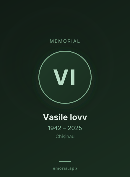 Memorial portrait of Vasile Iovv
