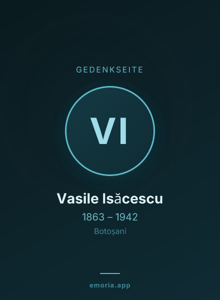 Gedenkportrait von Vasile Isăcescu