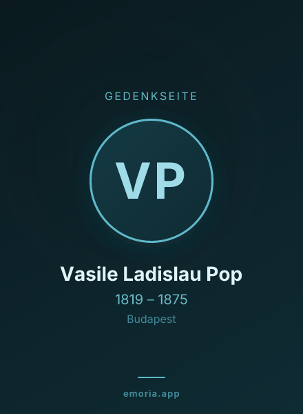 Gedenkportrait von Vasile Ladislau Pop